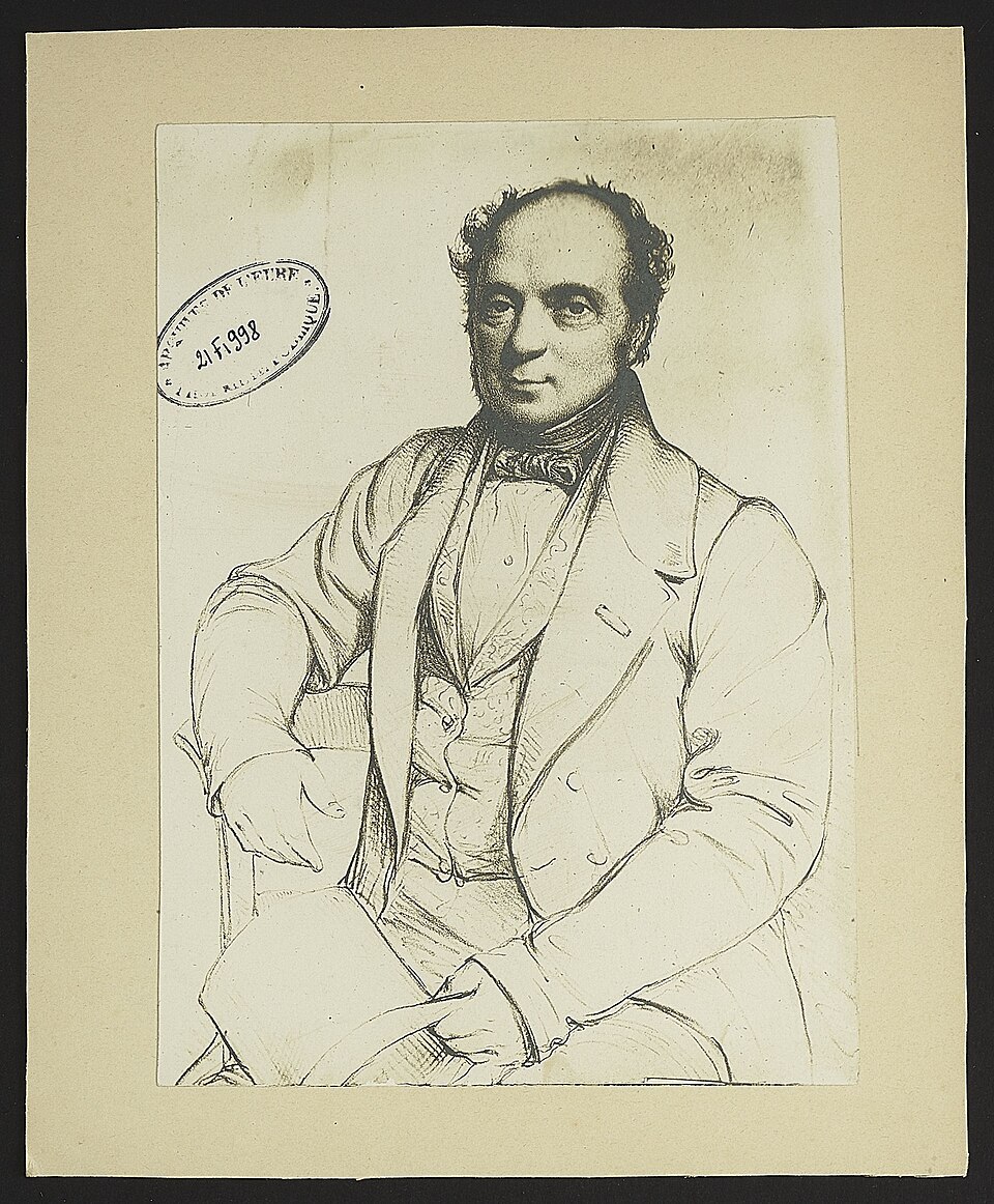 Portrait, cliché imprimé, d'après un dessin original communiqué par Louis Passy. Archives départementales de l'Eure.
